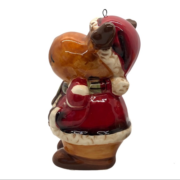 Adorable Vintage Ceramic Christmas Reindeer Ornaments/Figurines - Picture 6 of 8